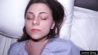 The girl with the cute face has an extreme sex with a guy