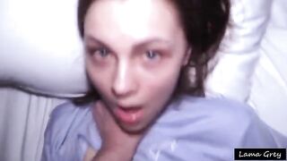 The girl with the cute face has an extreme sex with a guy