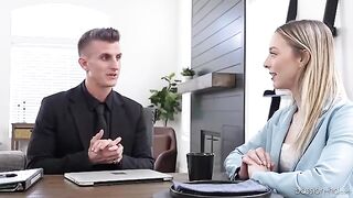 The petite girl needs a job and she would do anything for it
