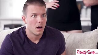 Petite teen Molly Little gets spanked and fucked in a swap family scene