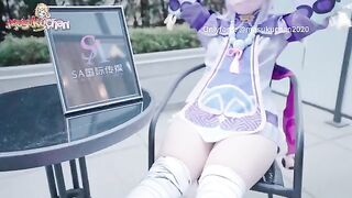 Thick Thighs Massage Scandal with Qiqi from Genshin Impact in 4K