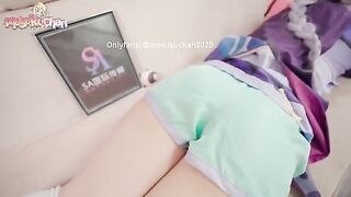 Thick Thighs Massage Scandal with Qiqi from Genshin Impact in 4K