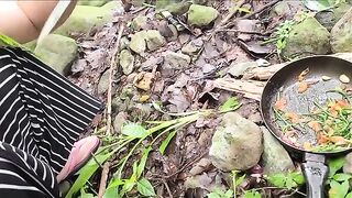 A viral video of a single mom cooking and getting intimate in the woods