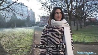 A pretty European girl, a biology student, met a guy and had sex with him