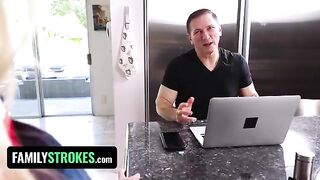 Pervert stepdad fucked petite stepdaughter Chloe Rose every day, no exceptions