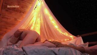 Romantic sex with a beautiful woman and her husband in nature