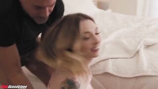 Babysitter leaves a cookie trail leading to her tight pussy