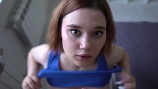 Babe Kate Koss with a great body does the blowjob of a lifetime
