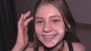 College girl gets her pussy full of cum, used as a cum dumpster