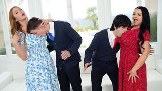 The stepsons are not able to deal with girls, so the moms teach them