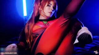 Asuka Langley from Evangelion gets her pussy filled with sperm after a sloppy blowjob
