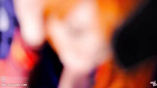 Asuka Langley from Evangelion gets her pussy filled with sperm after a sloppy blowjob