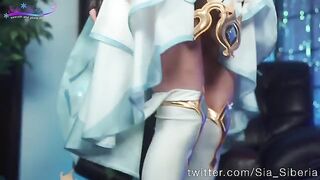 Genshin Lumine explores anal and pussy with Sia Siberia's signature style