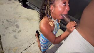 A married woman fucked with a stranger in the parking lot of the truck stop
