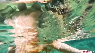 Babe JessiJek fucked in her ass on the beach under the sun