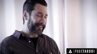 A man fucks a girl who looks like his late wife, in a taboo encounter