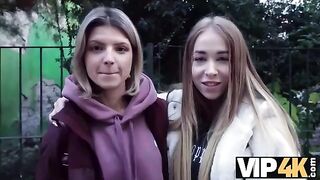 First time with twins for a young guy in this wild VIP4K scene