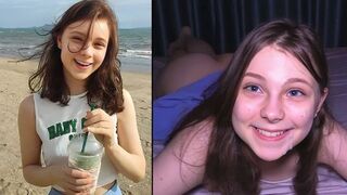 Cute girl at the beach, extreme sex with multiple orgasms