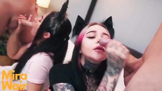 Two kitties got their asses filled with cum by Anna Batman