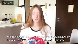 The guy taught his step-sister to play chess, but she lost and got intimate