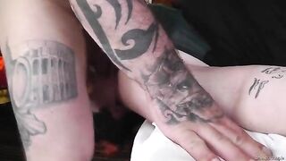 First MFM threesome for Hotmessjessxxx with Mr. BWC, showcasing intense action and raw passion