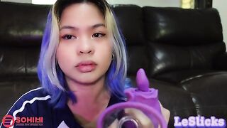 Playful Filipino girl uses her vibrator to satisfy herself