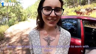 He fixed his car and fucked a tattooed teen hard in the ass