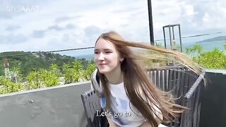 A young couple fucks in the hotel room during their vacation, showcasing raw passion