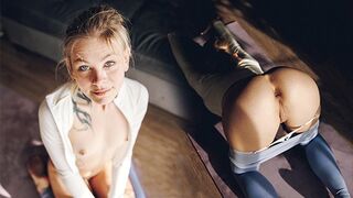 Petite girl with perfect body gets fucked hard in yoga pants