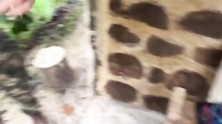 Couple getting caught while fucking in the jungle, a wild and steamy encounter!