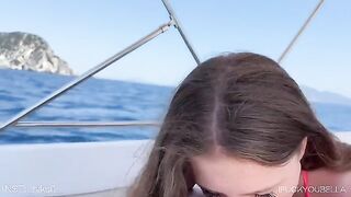 A girl was naughty on a yacht with a friend, not her boyfriend