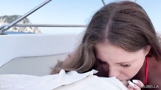 A girl was naughty on a yacht with a friend, not her boyfriend