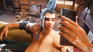 Junker Queen destroys Mei’s tight asshole in 3D