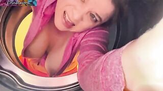 A man fucked his stepmom in the washing machine