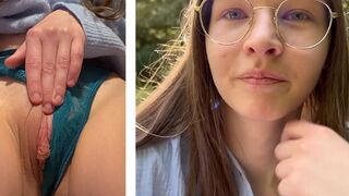 Outdoor and public squirting with big-lipped teen girls