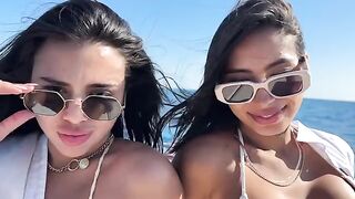 We met a sailor and his boat, and the three of us had fun on the sea
