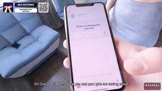 A girl has anal sex with her stepbrother using an app as an excuse