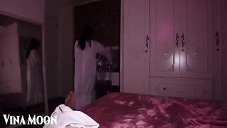 The guy watched how the sister changed clothes and seduced him