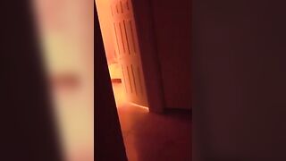 The red girl is fucking in front of her house, a true exhibitionist