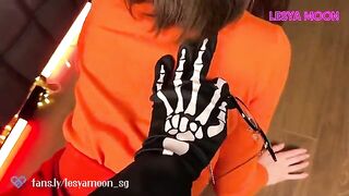 The white mask man fucked Velma in nerdy costume on Halloween night
