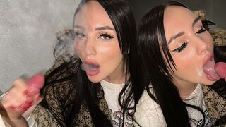 Babe cheats on her BF outdoors and gets a messy blowjob