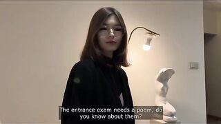 Instead of studying, classmate proposes to get intimate and enjoy some passionate moments