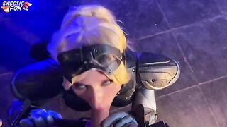 Starcraft's Nova Cosplay Girl Mastesurbates and Sucks Cock