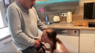The guy is cheating on his wife right in front of her
