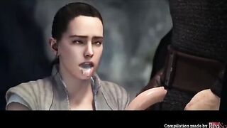 Star Wars compilation video with Rey and other hot characters in action