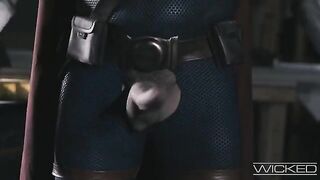 Black widow gets fucked by four guys, including Deadpool and Taskmaster in a hardcore scene