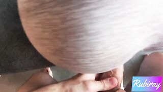 A man fucked his step sister in doggy style after she stretched her yoga pants