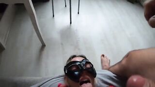An incredibly hot woman performing rimming and anal, culminating in a double cumshot