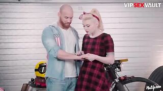 A classy girlfriend, Misha Cross, has a passionate sex session before going on a date