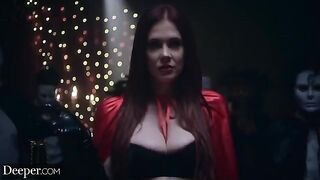 Four submissives serve Mistress Maitland in a kinky, passionate scene by Deeper